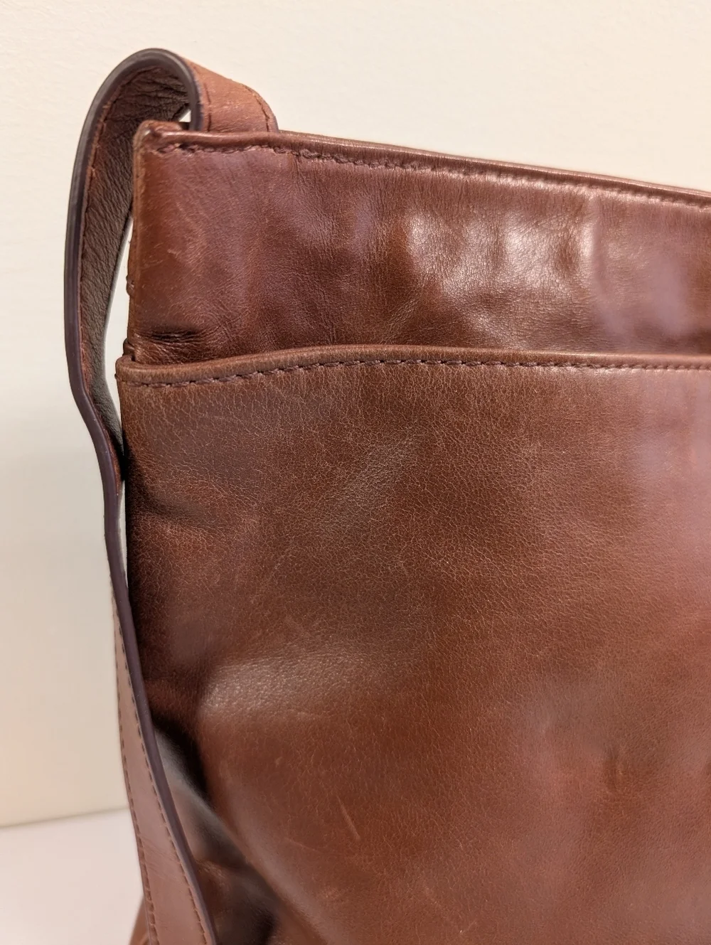 Margot Cognac Leather Crossbody Bag Boho Classic Shoulder Purse